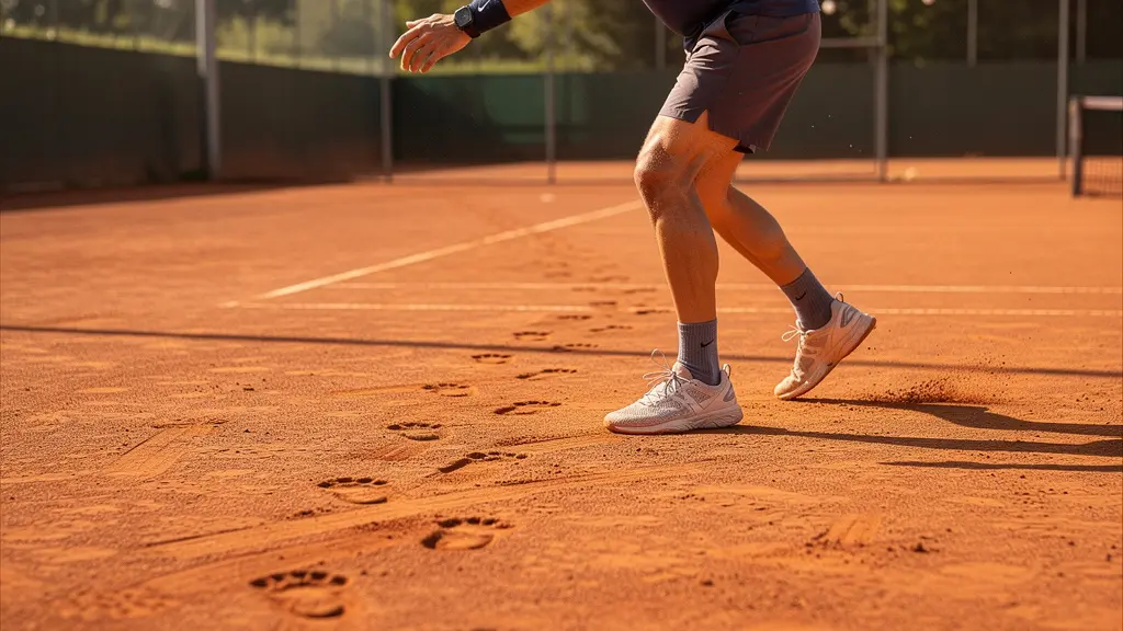 Démonstration de la technique de freinage sécurisée en course au tennis