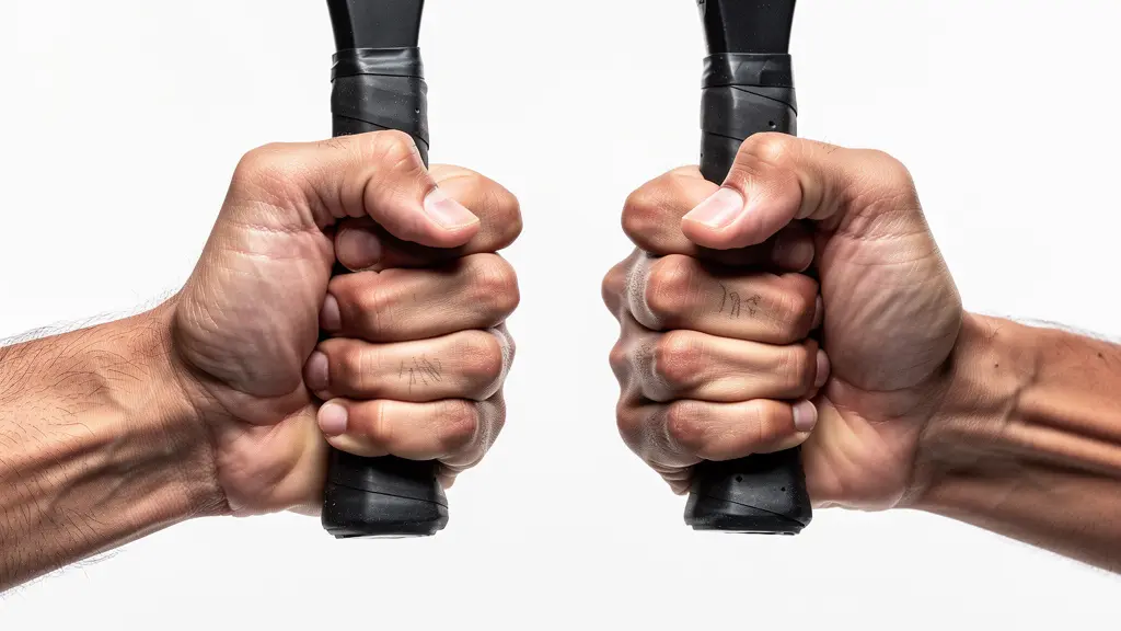 Comparaison biomécanique entre prise marteau et prise fermée au tennis montrant la sollicitation des extenseurs