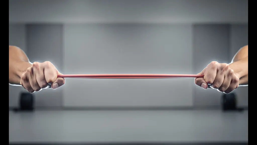 Exercice de gainage anti-rotation avec élastique, position latérale stabilisée